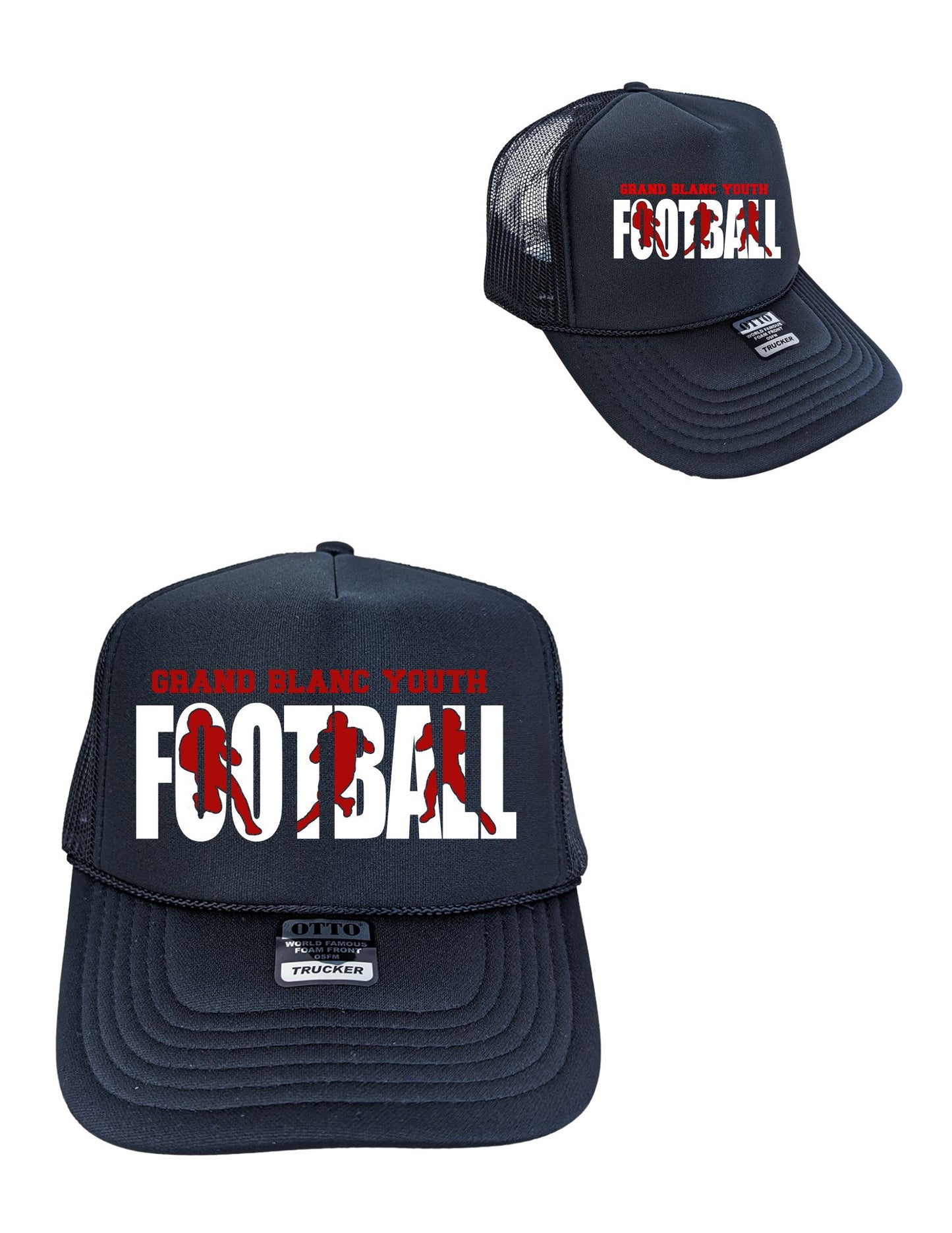 Black Youth Football Trucker Hat
