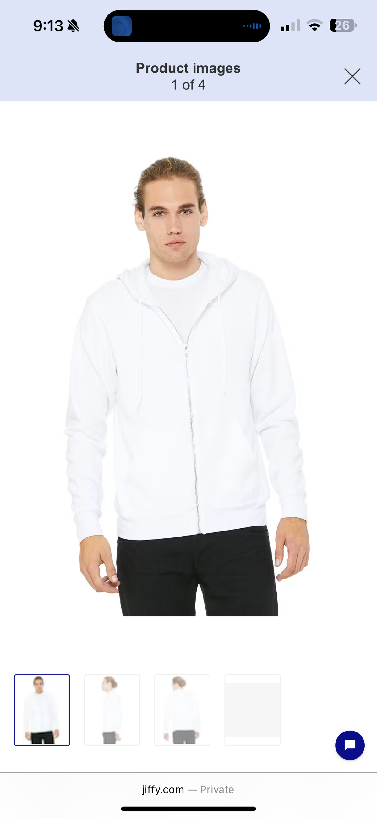 Football full zip embroidery