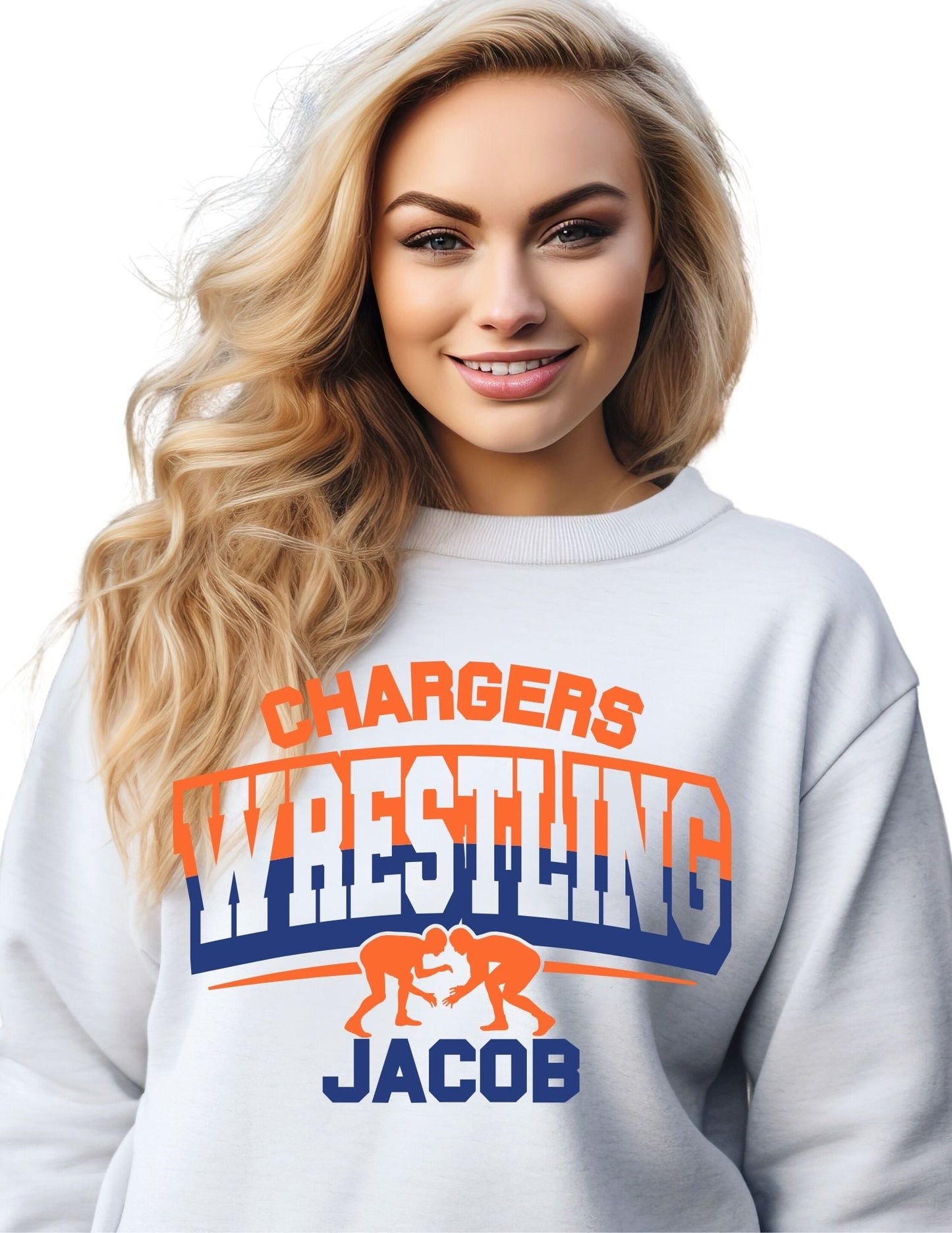 School Wrestler with Name