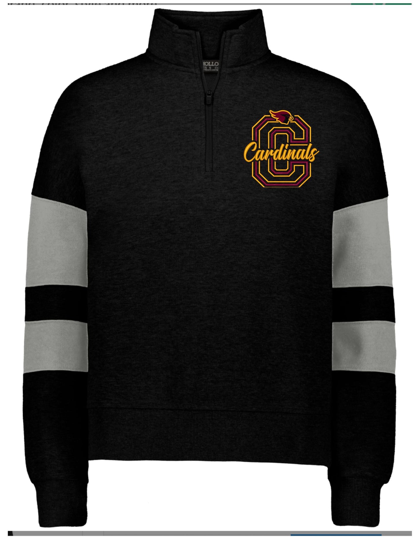 Ladies 1/4 Zip Pull Over- C/Cardinals *EMBROIDERY