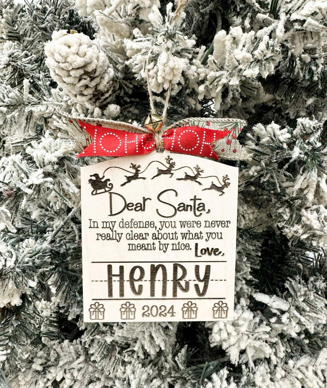 Dear Santa Ornament