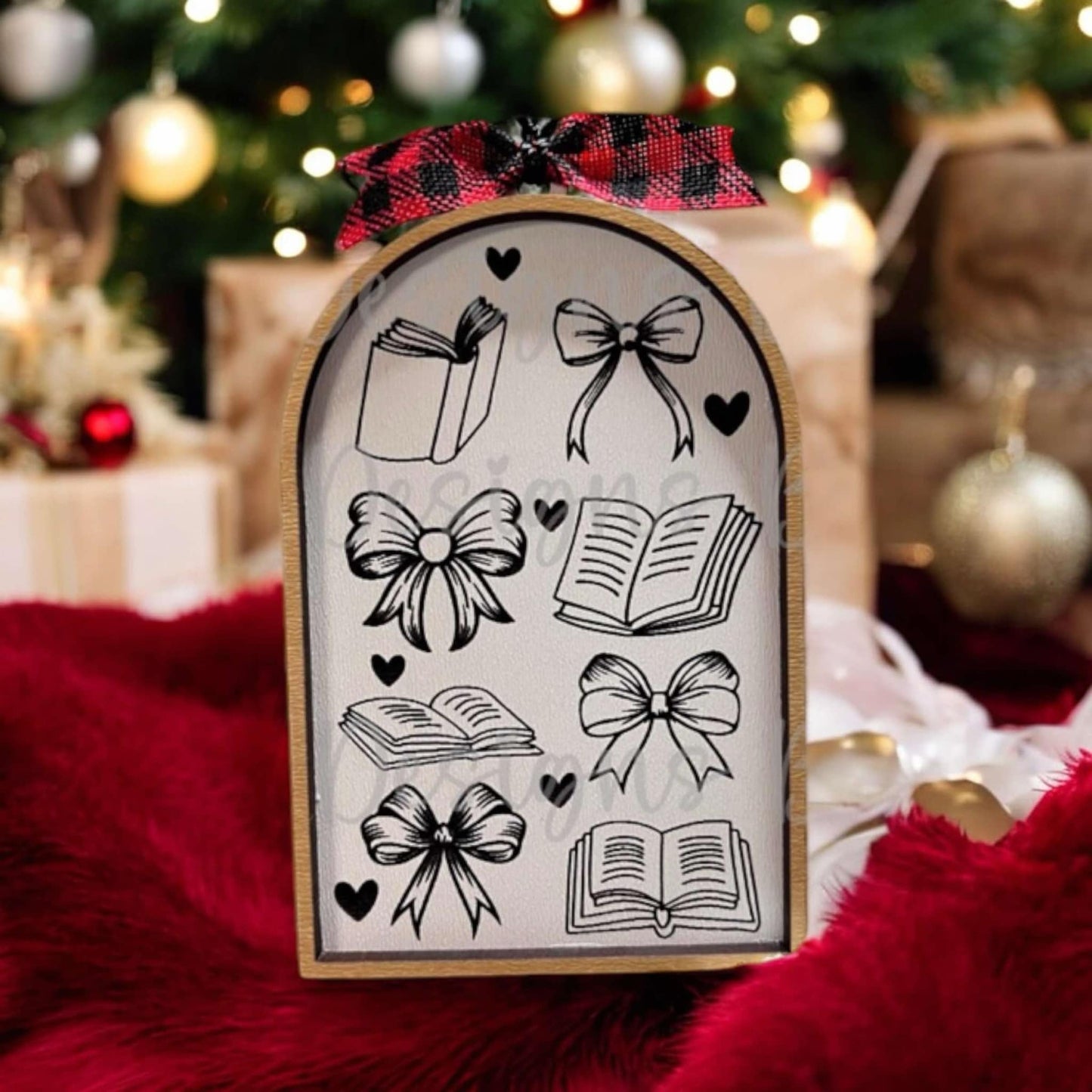 Books and Bows Ornament