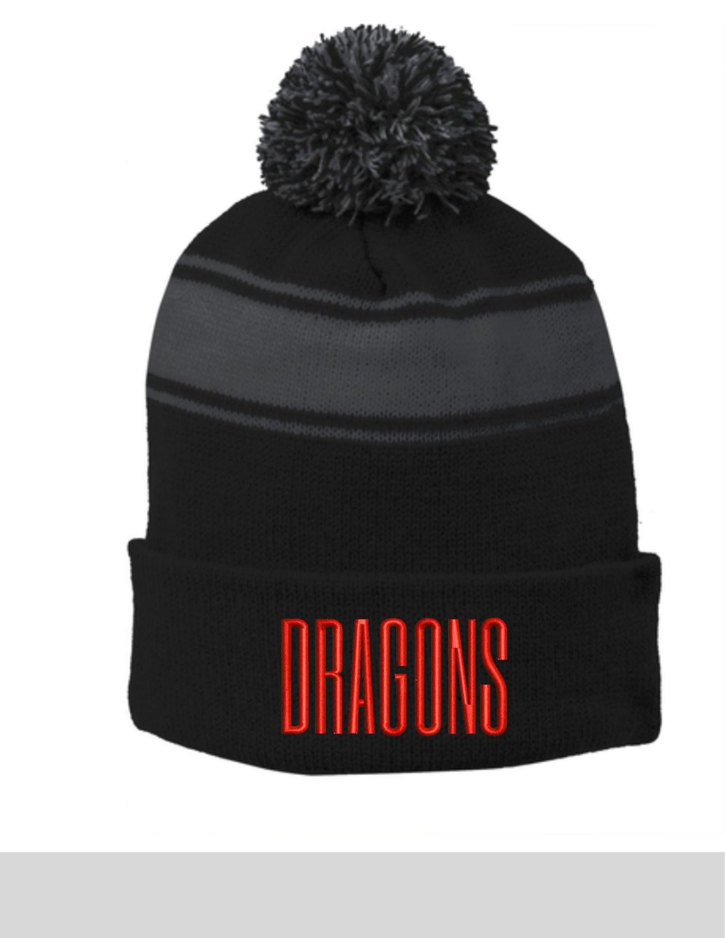 DRAGONS Black and Grey Beanie hat