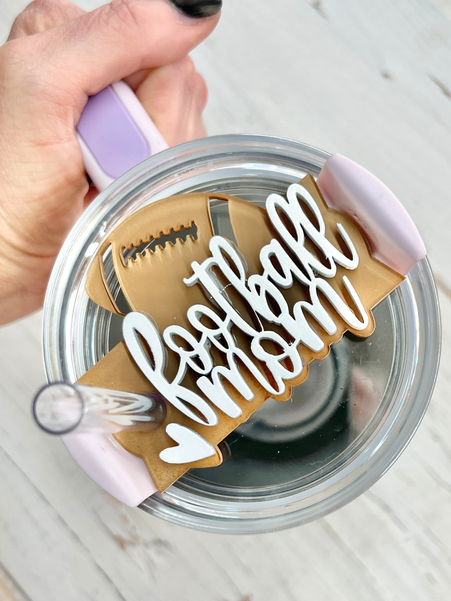 Football Mom Cup Topper