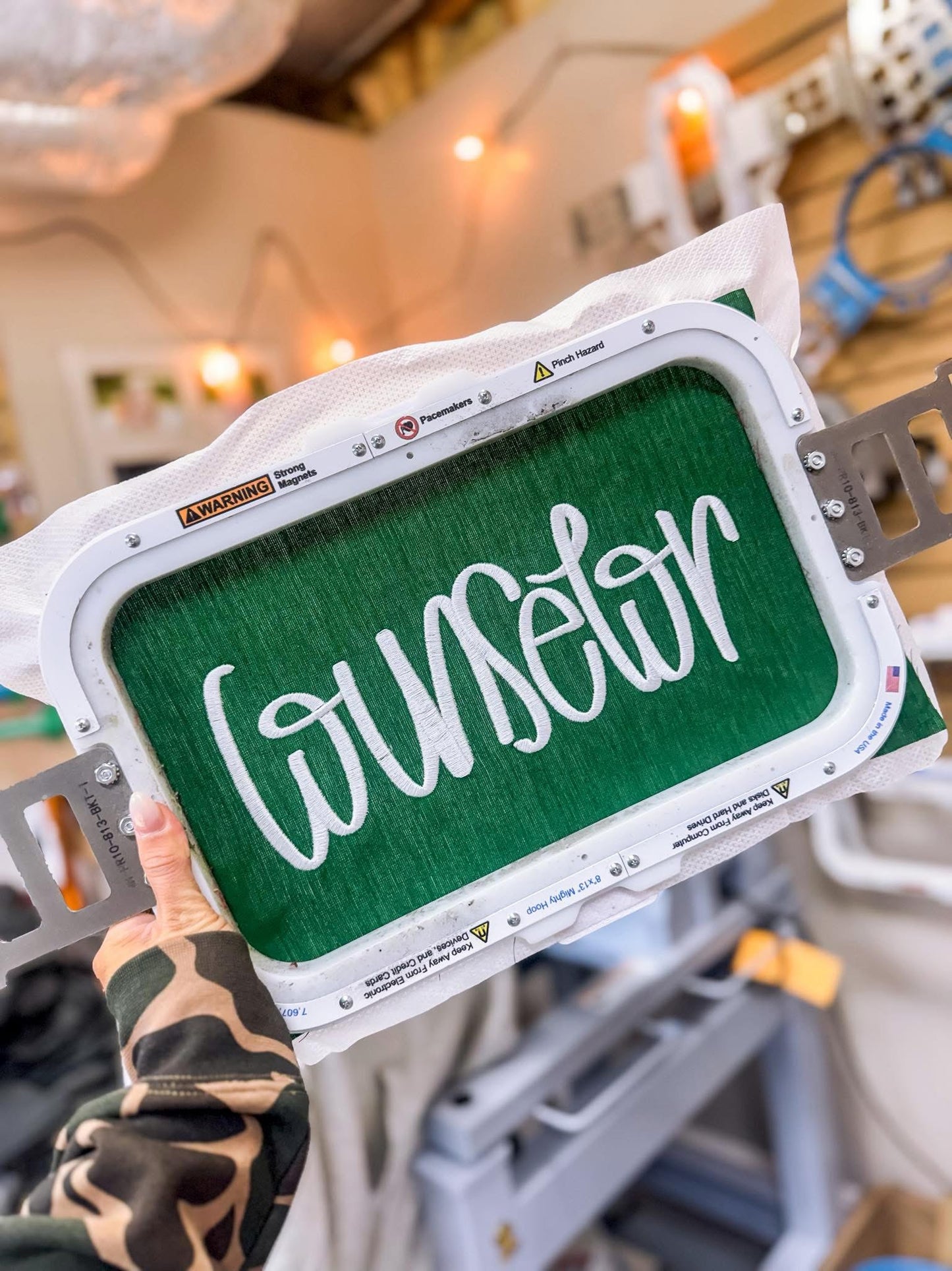 Counselor Hand Lettering Embroidery