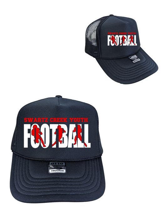 Black Youth Football Trucker Hat