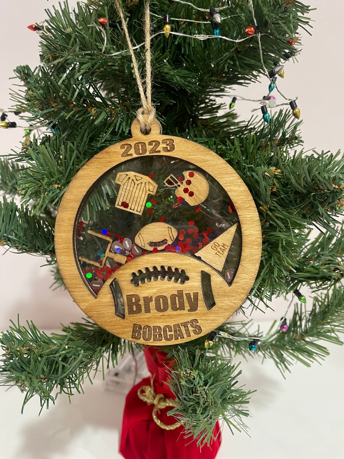 Football Shaker Ornament