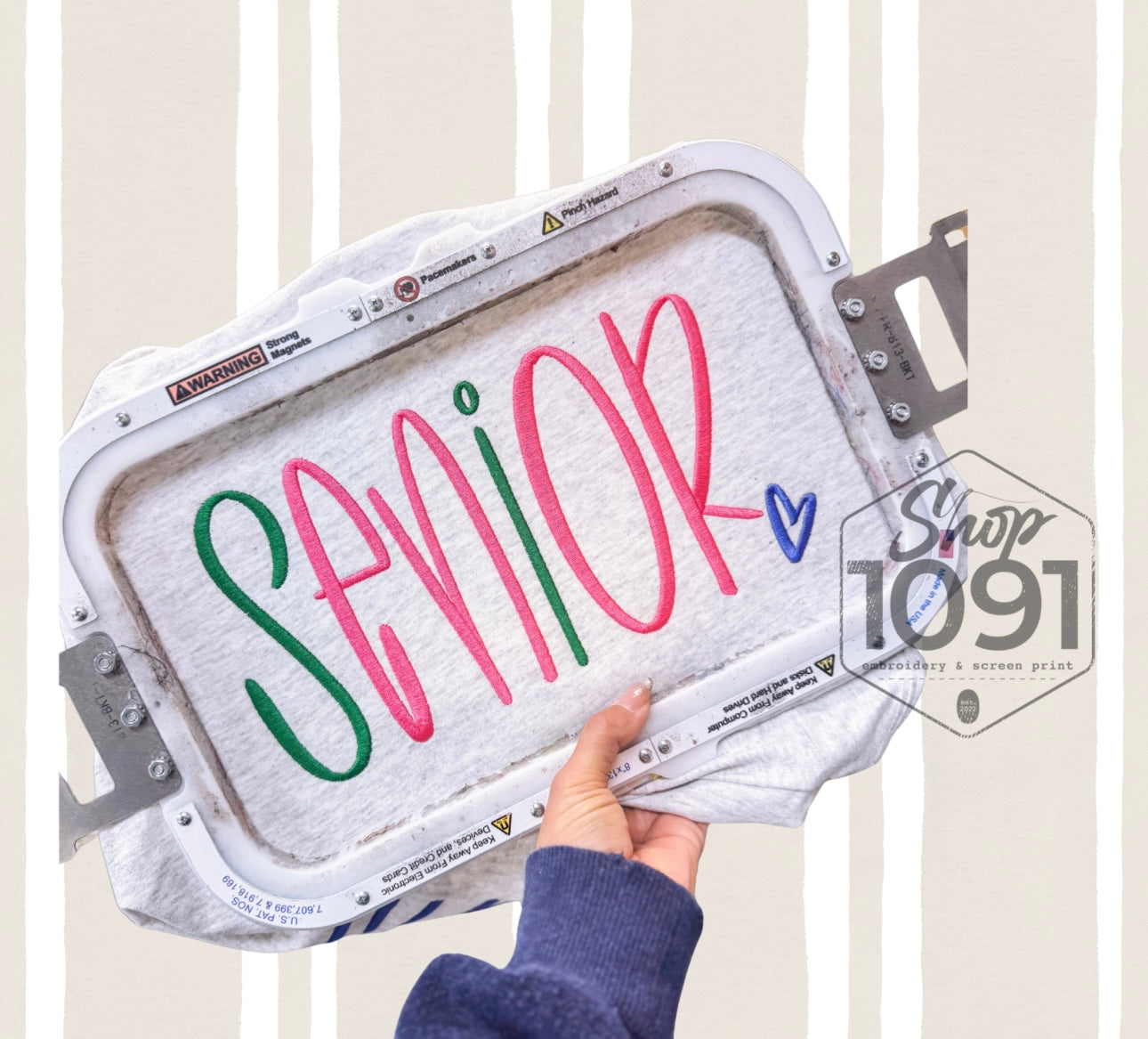 Senior Hand Lettering Embroidery