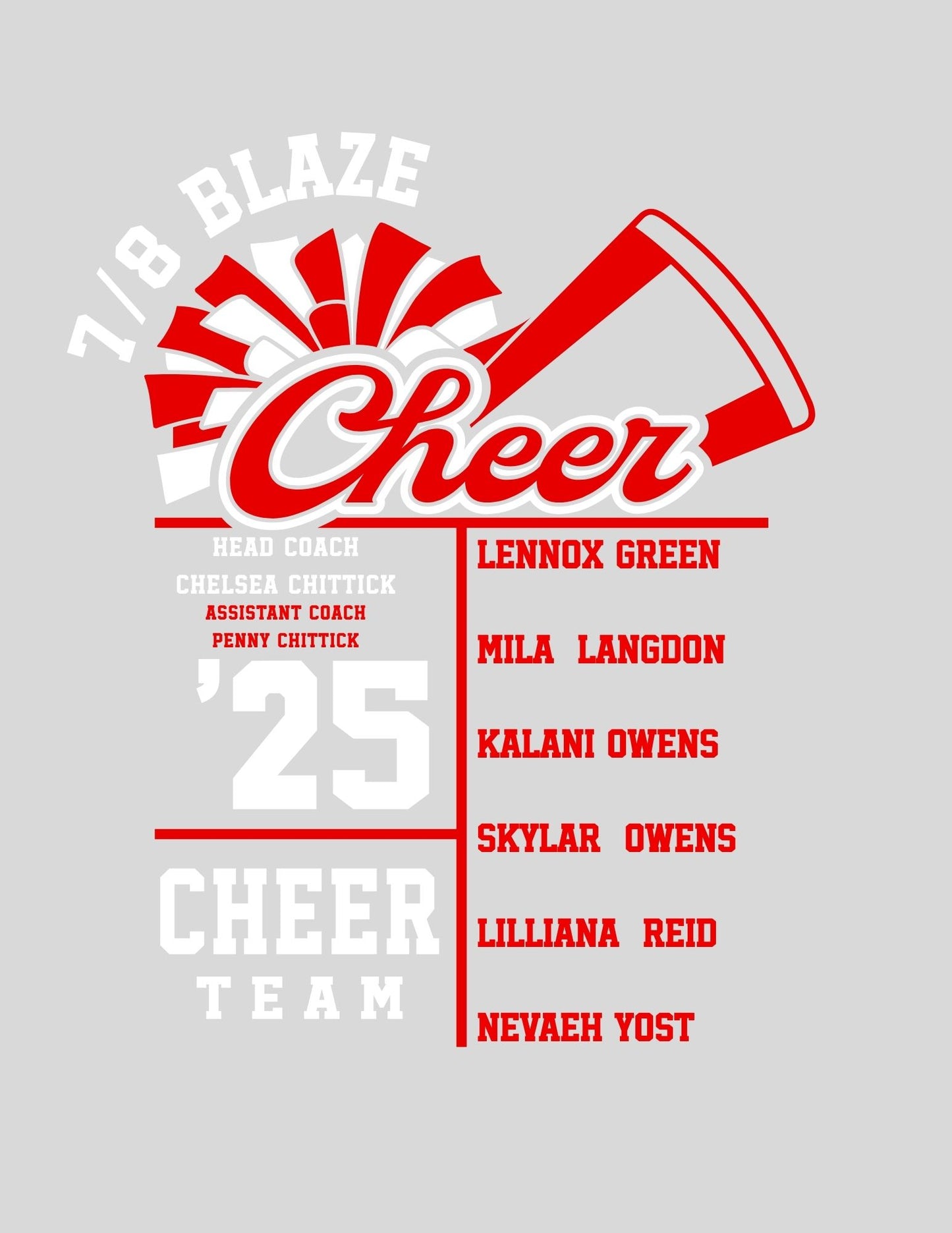 SWARTZ CREEK MASCOT 7/8 CHEER