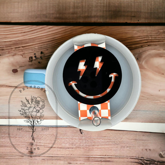 Lighting Bolt Smiley Face Cup Topper