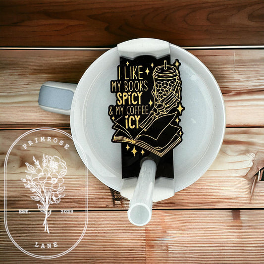 Spicy Books Icy Coffee Topper