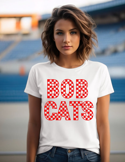 Bobcats Checkered Mascot