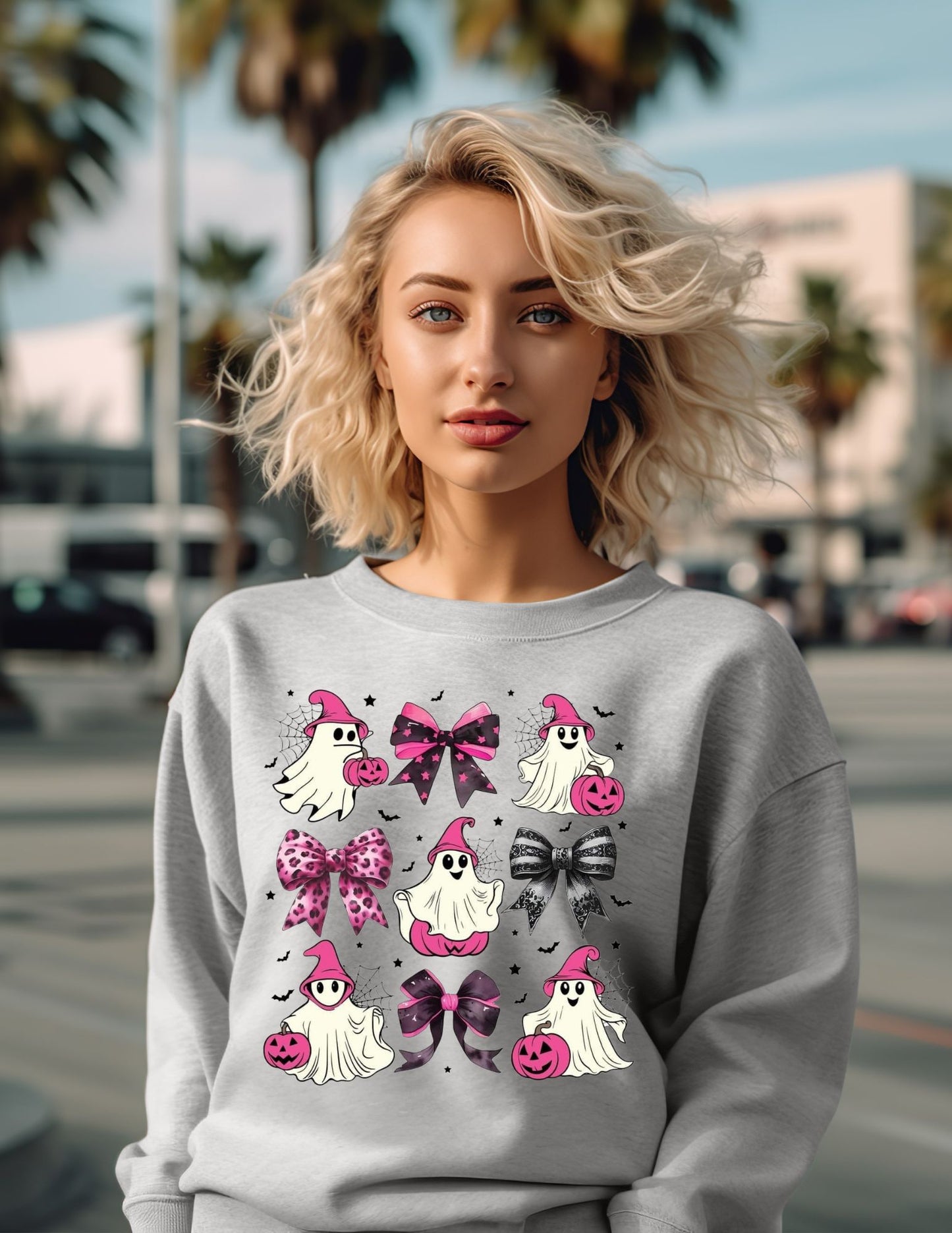 Pink Ghosts Crewneck