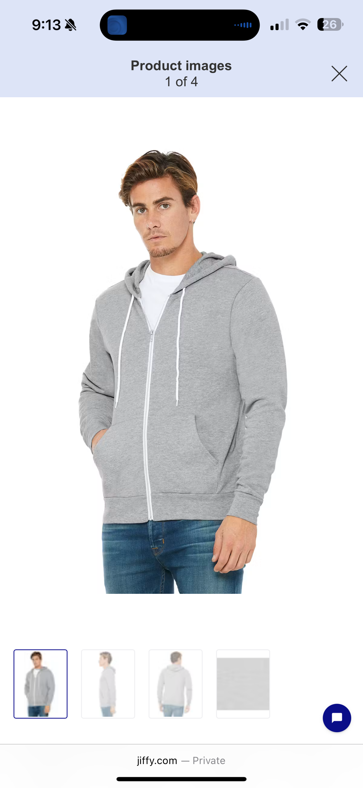Football full zip embroidery