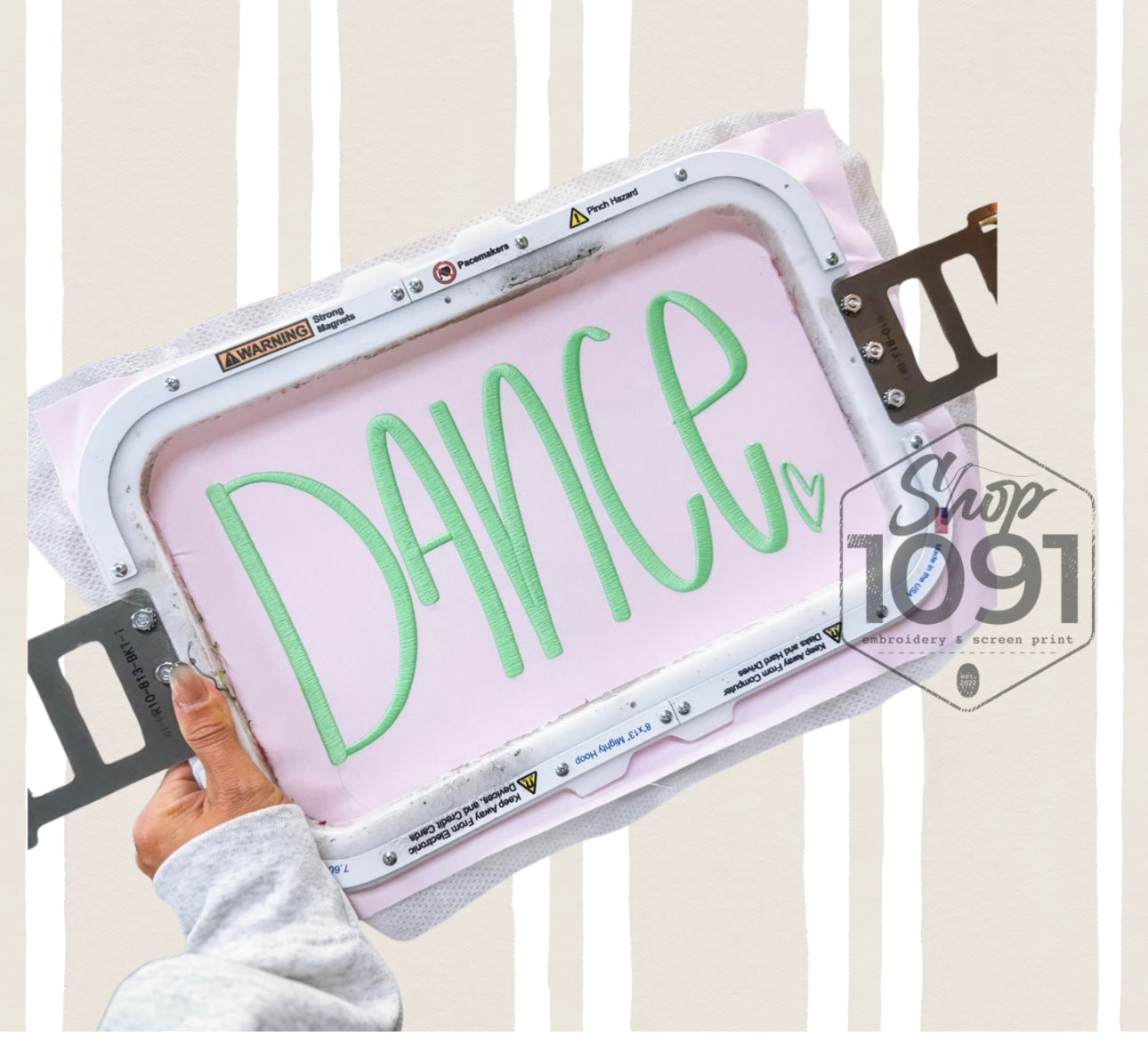 Dance Hand Lettering Embroidery