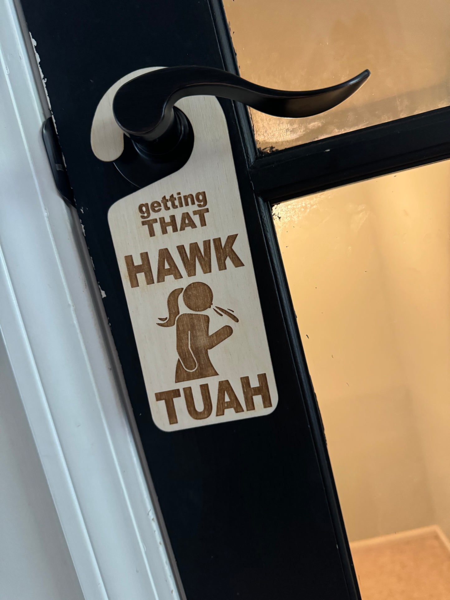 Hawk Tuah Door Hanger