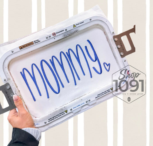 Mommy Hand Lettering Embroidery