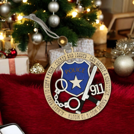 Naughty Police Ornament