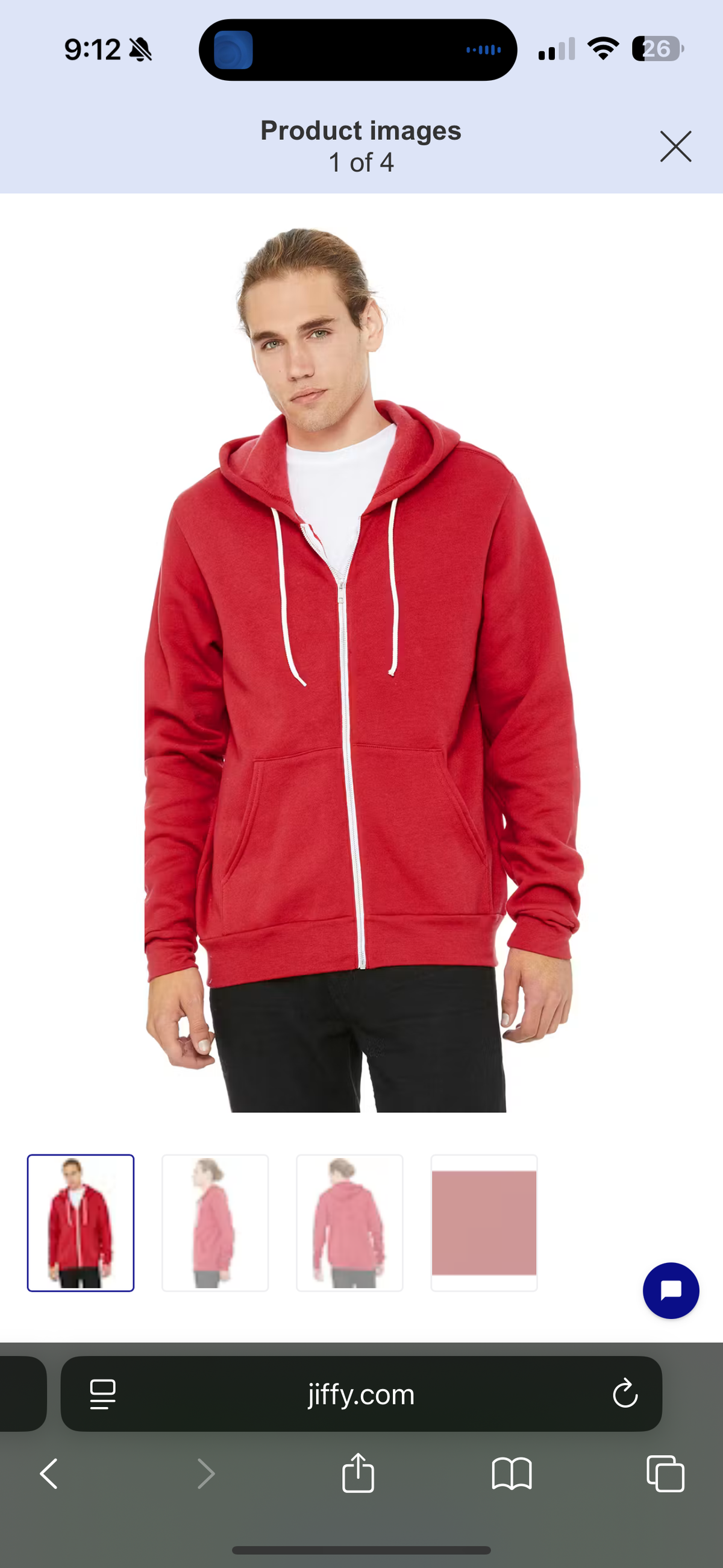 Football full zip embroidery