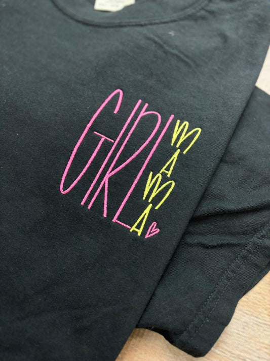 Girl Mama pocket embroidery