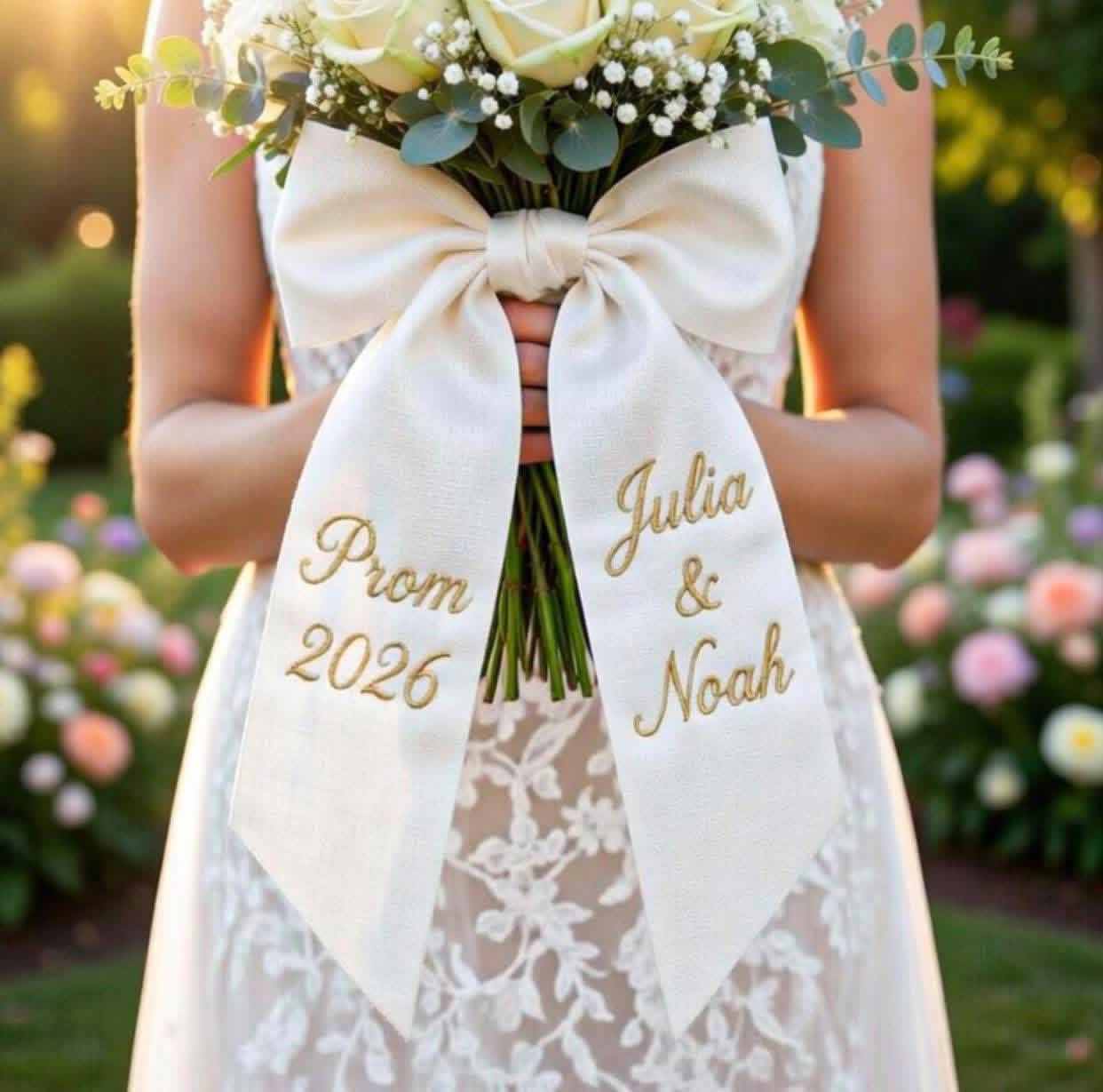 Wedding and Prom bouquet sashes