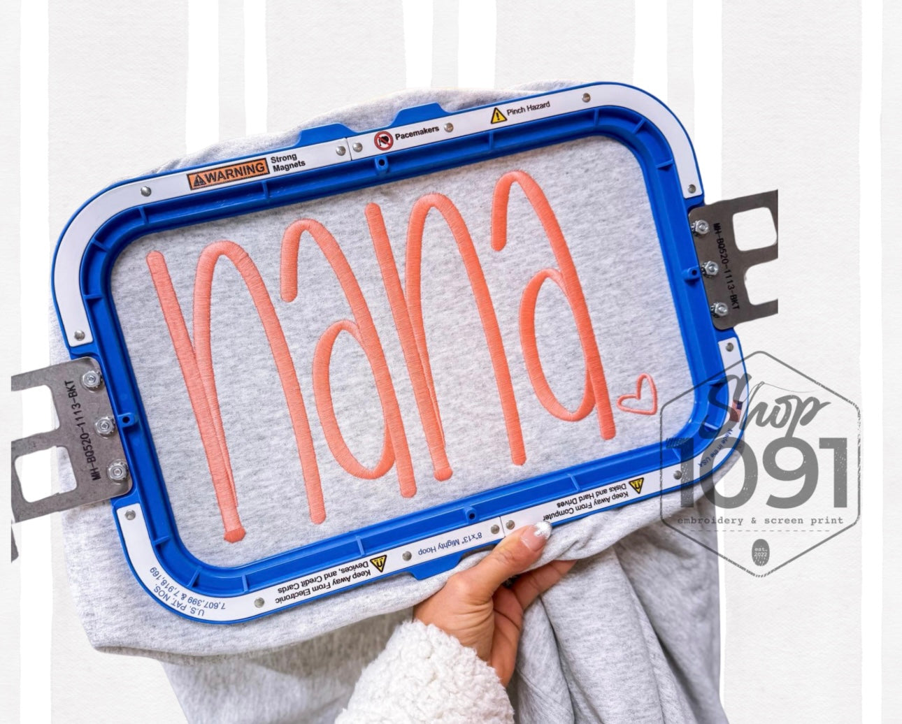 Nana Hand Lettering Embroidery