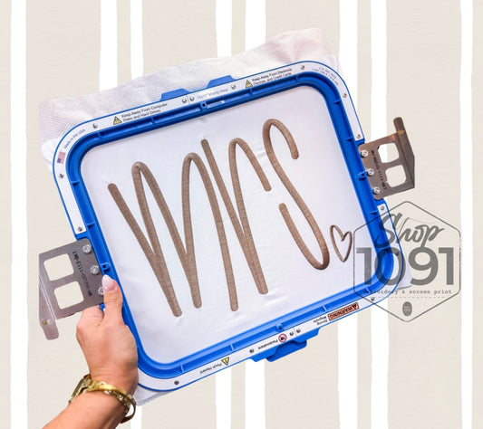 Mrs. Hand Lettering Embroidery