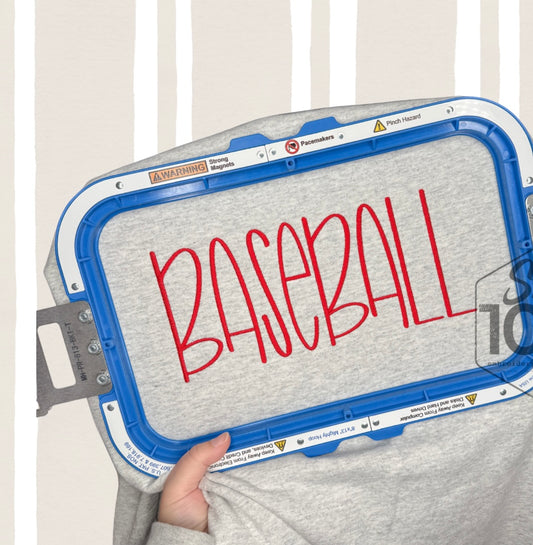 Baseball Hand Lettering Embroidery