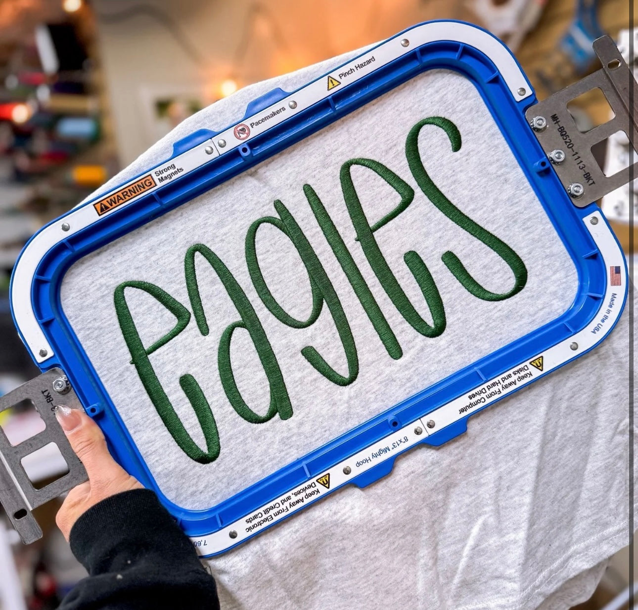 Eagles Hand Lettering Embroidery