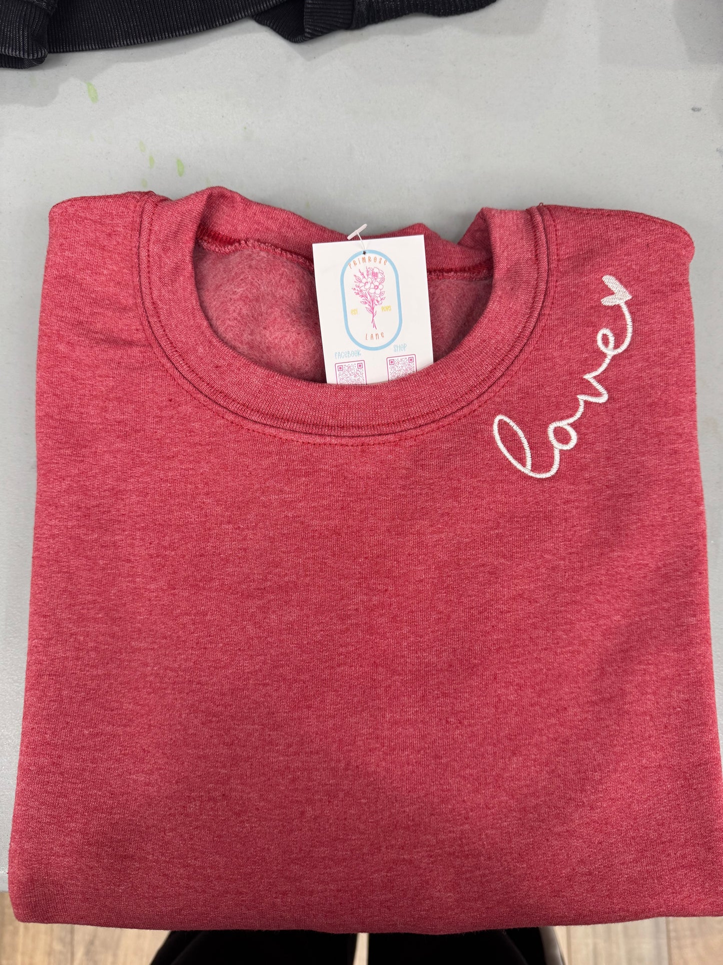 Love Neckline embroidery