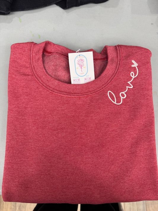 Love Neckline embroidery
