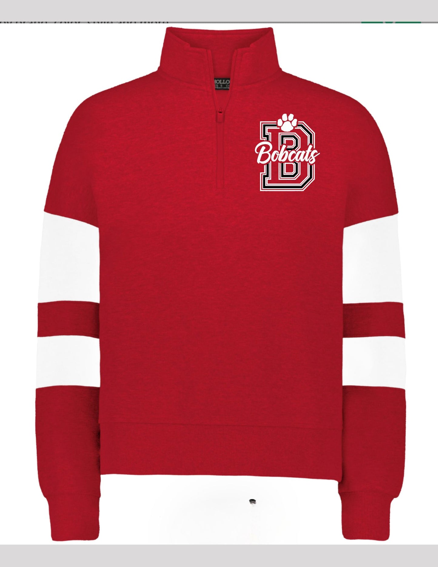 Ladies 1/4 Zip Pull Over- B/ Bobcats *EMBROIDERY