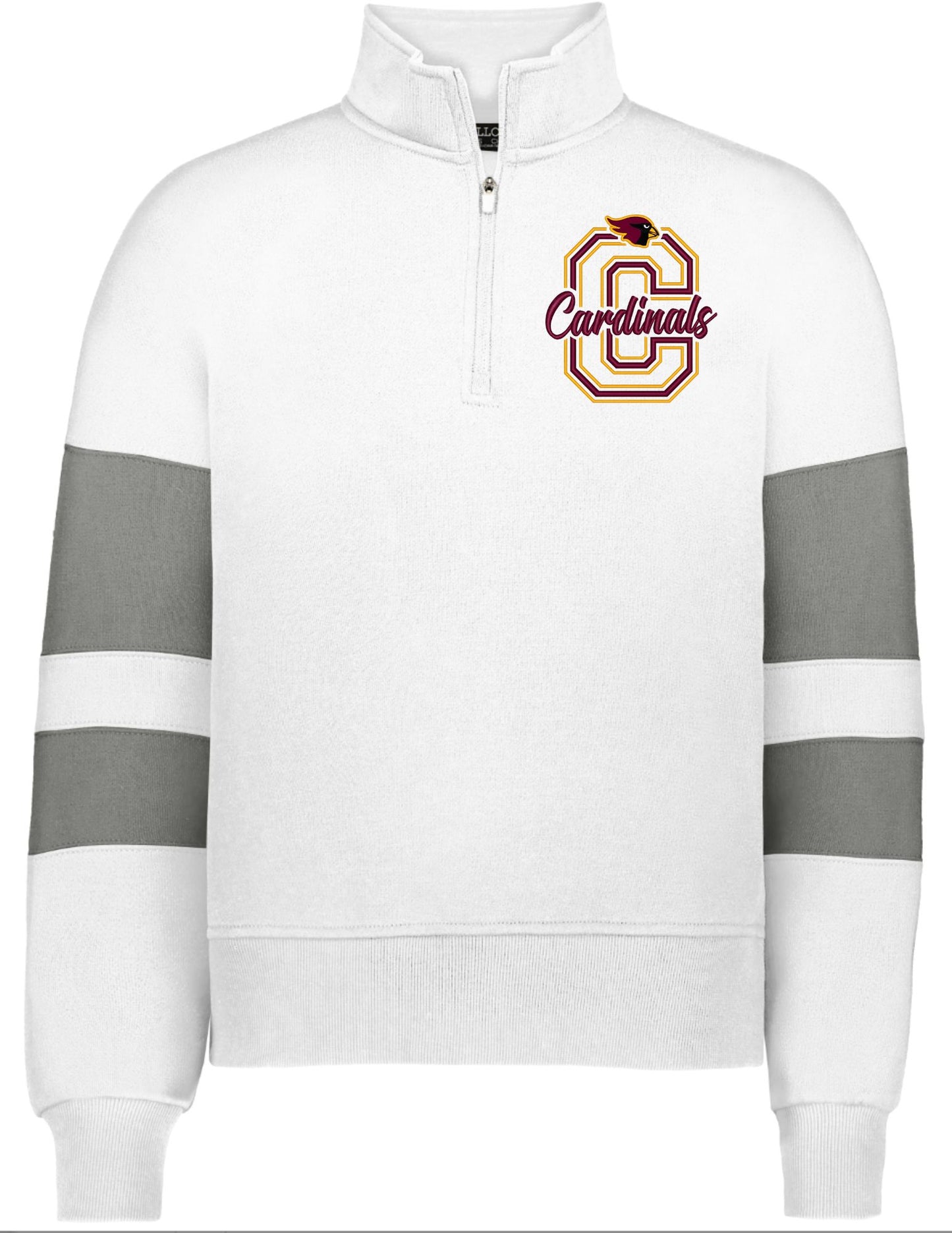 Ladies 1/4 Zip Pull Over- C/Cardinals *EMBROIDERY