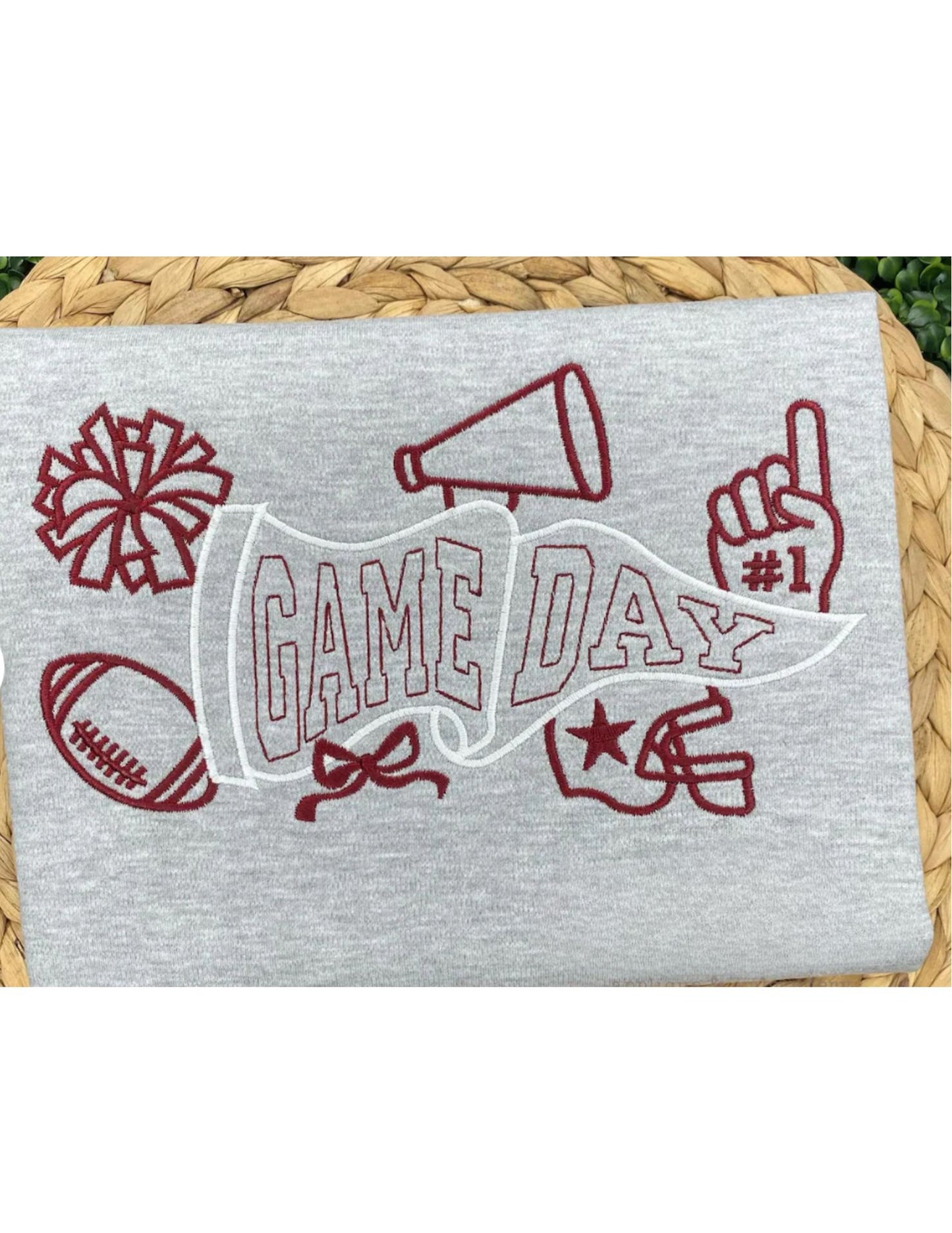 game day pennant embroidery
