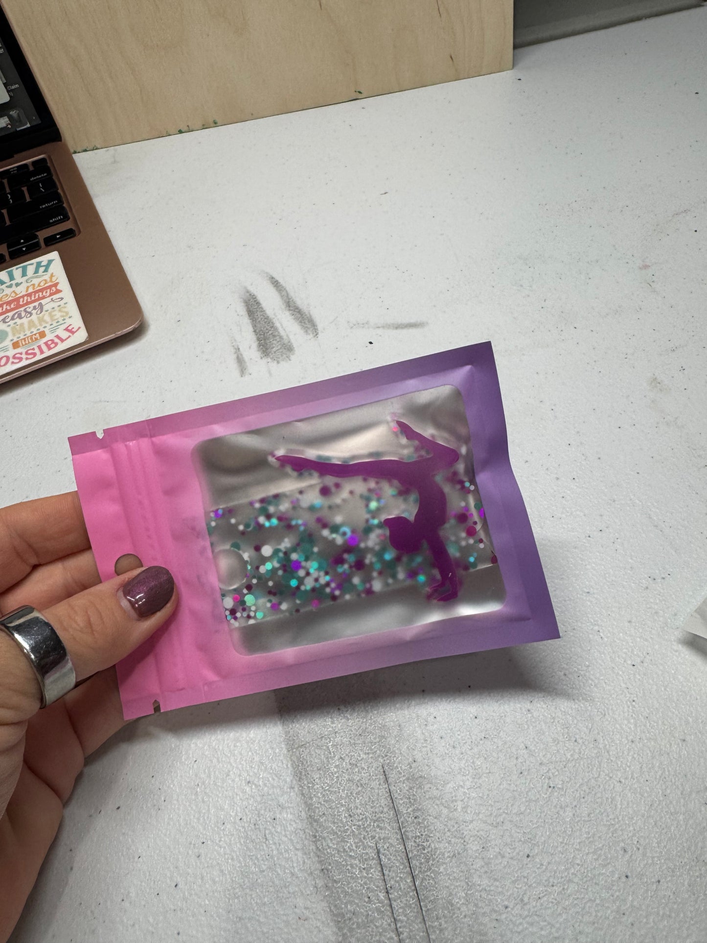 Gymnastics tumbler topper (2 options)