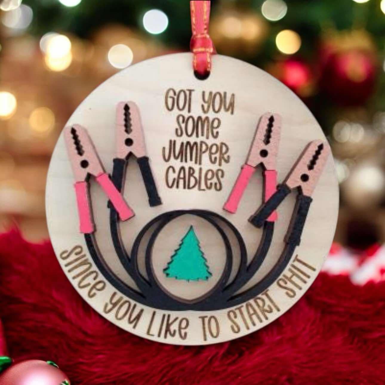 Jumper Cables Ornament