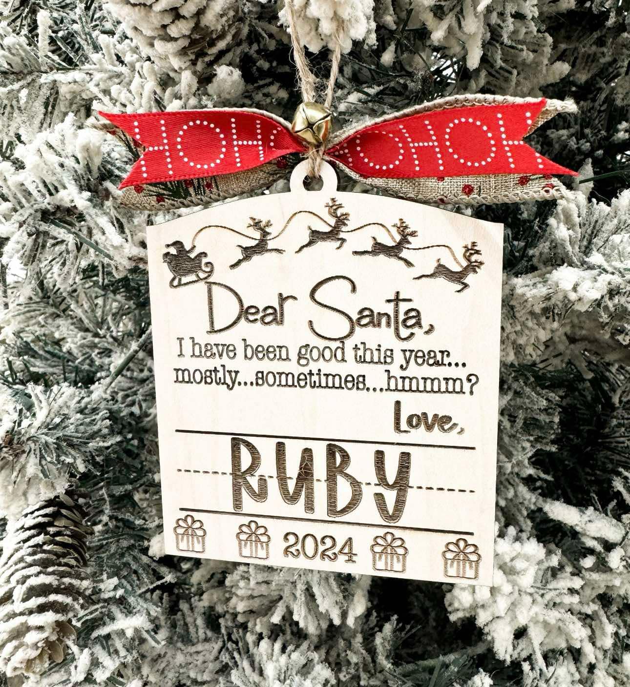 Dear Santa Ornament