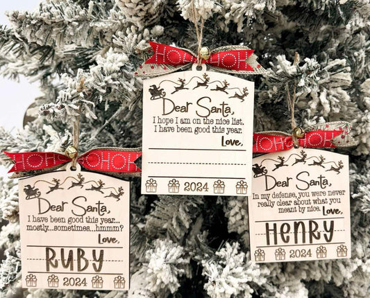 Dear Santa Ornament