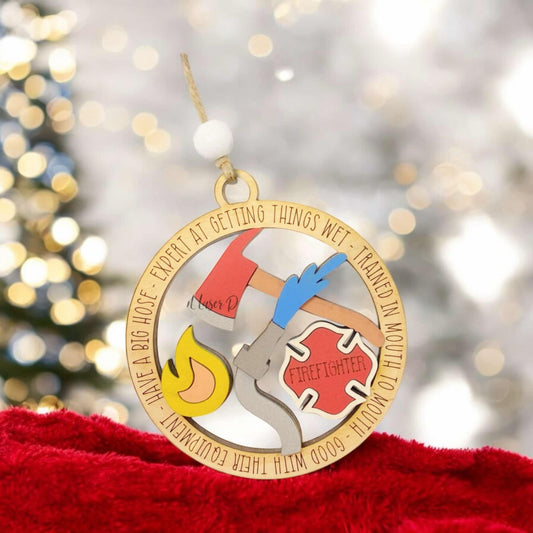 Naughty Firefighter Ornament