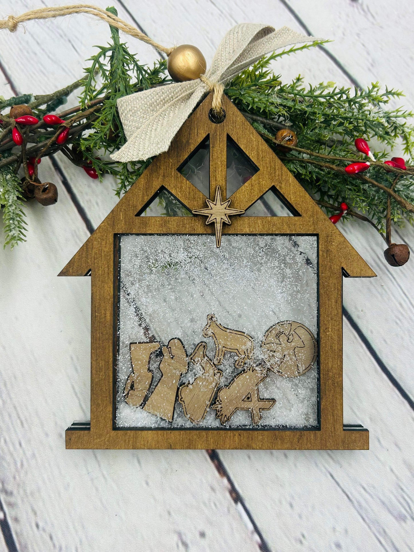 Nativity Shaker Ornament