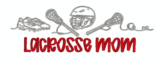 Lacrosse Line Art Embroidery