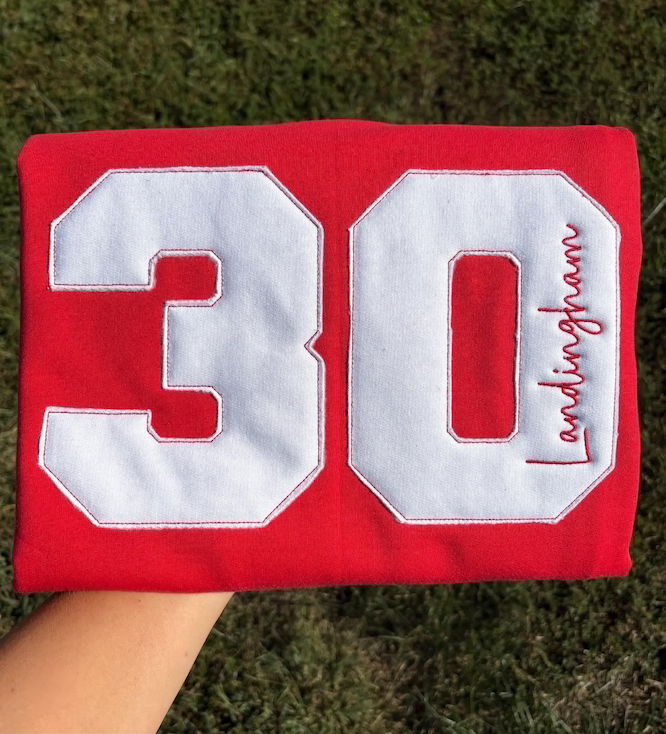 BEAN STITCH- NUMBER EMBROIDERY