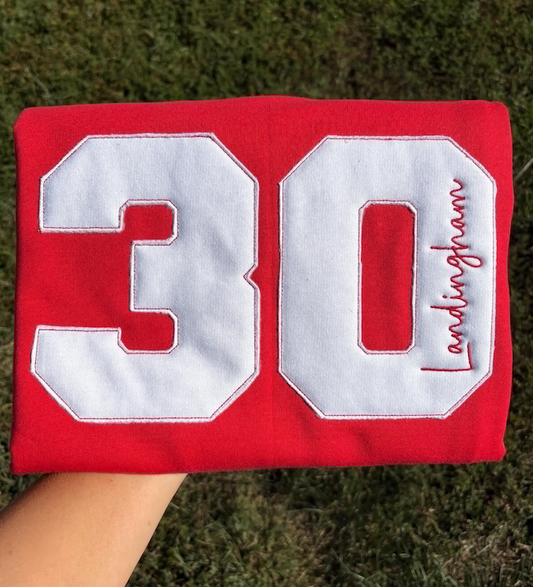 BEAN STITCH- NUMBER EMBROIDERY