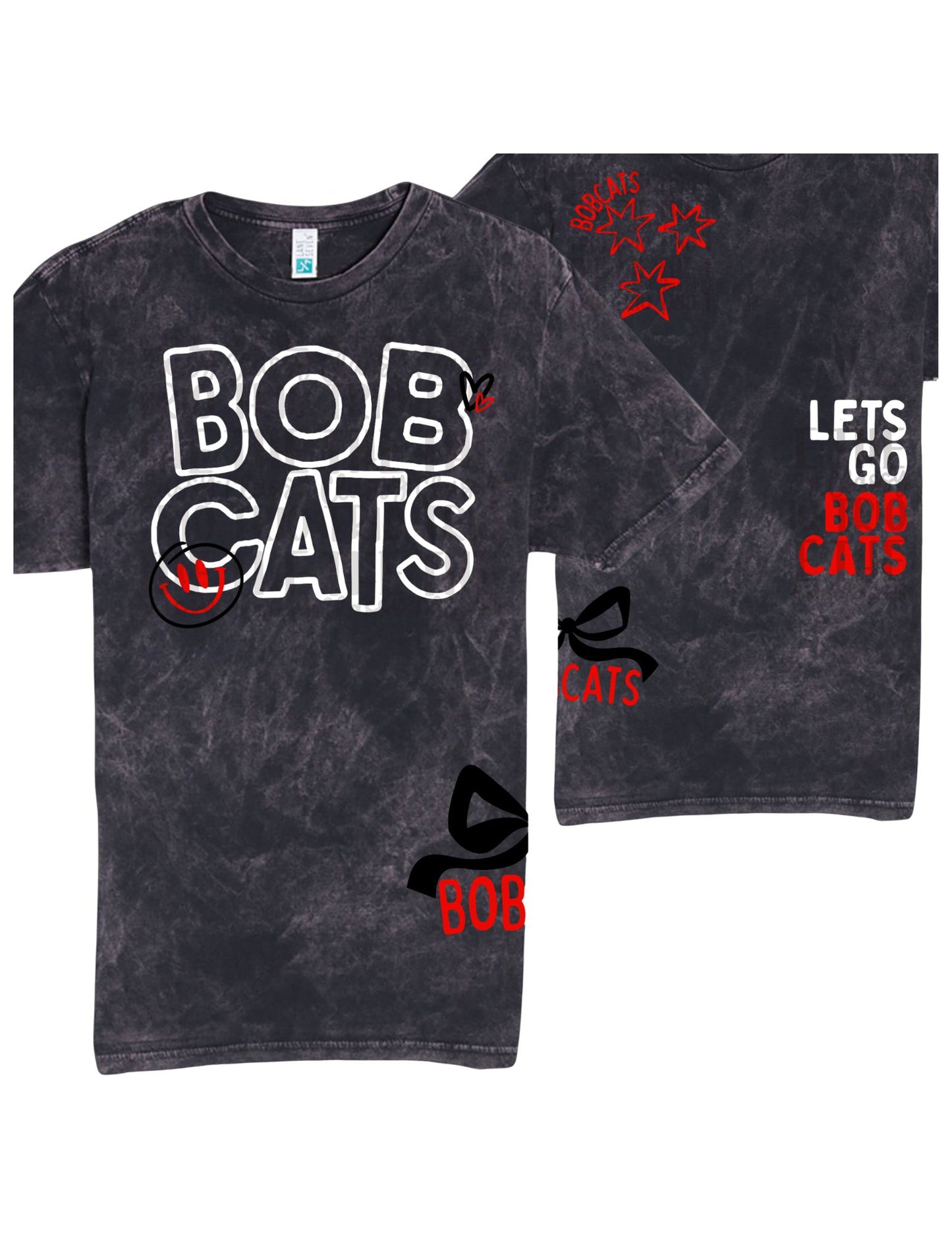Bobcats Vintage Black Spirit Tee