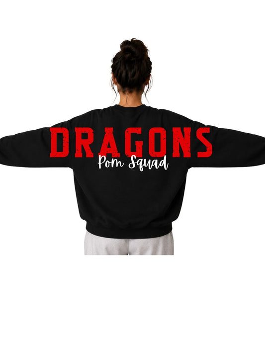 Dragons Pom Squad "Oversized back"