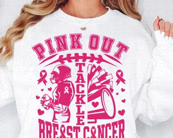 Pink Out tackle and Cheer