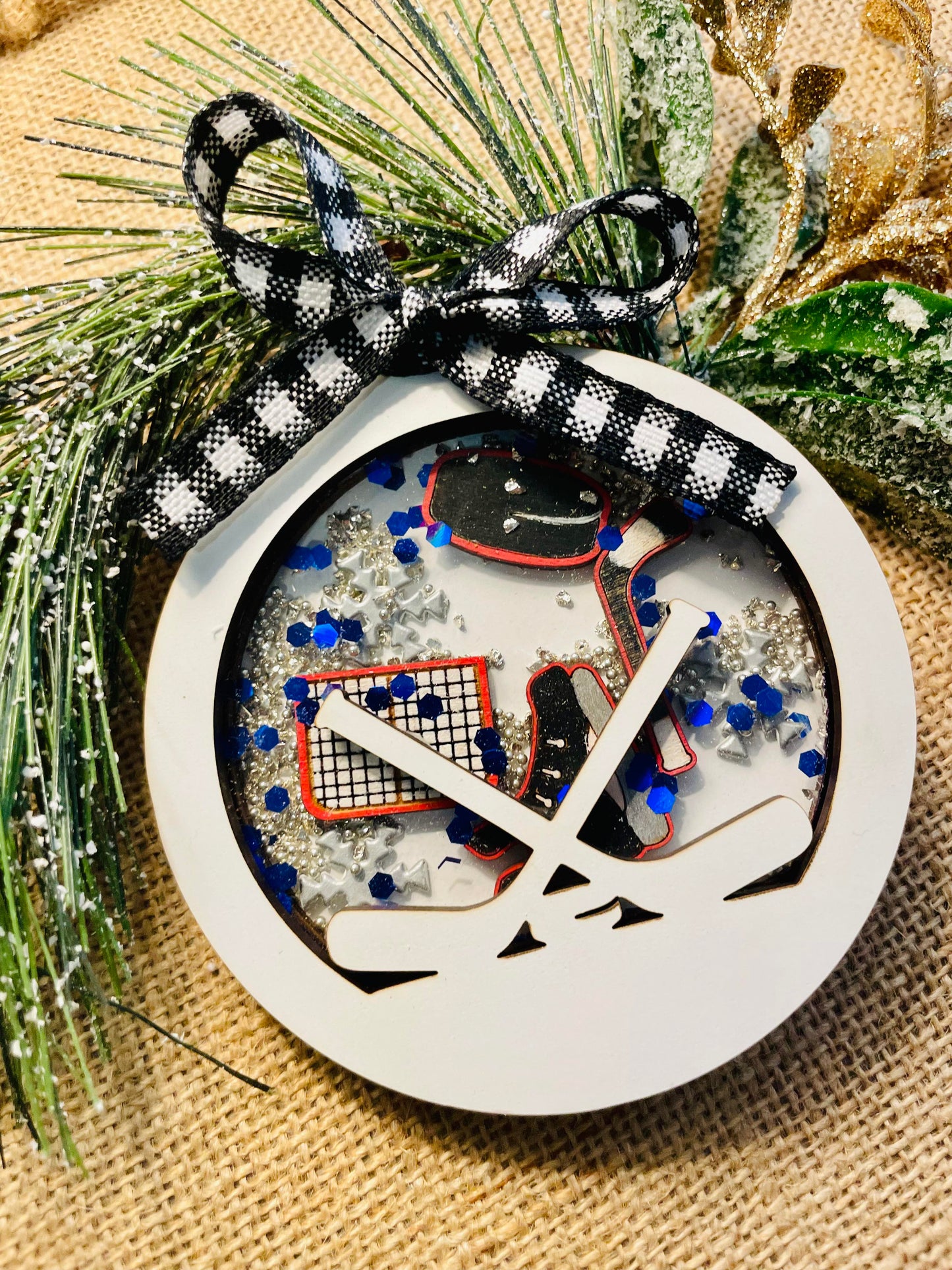 Hockey Shaker Ornament