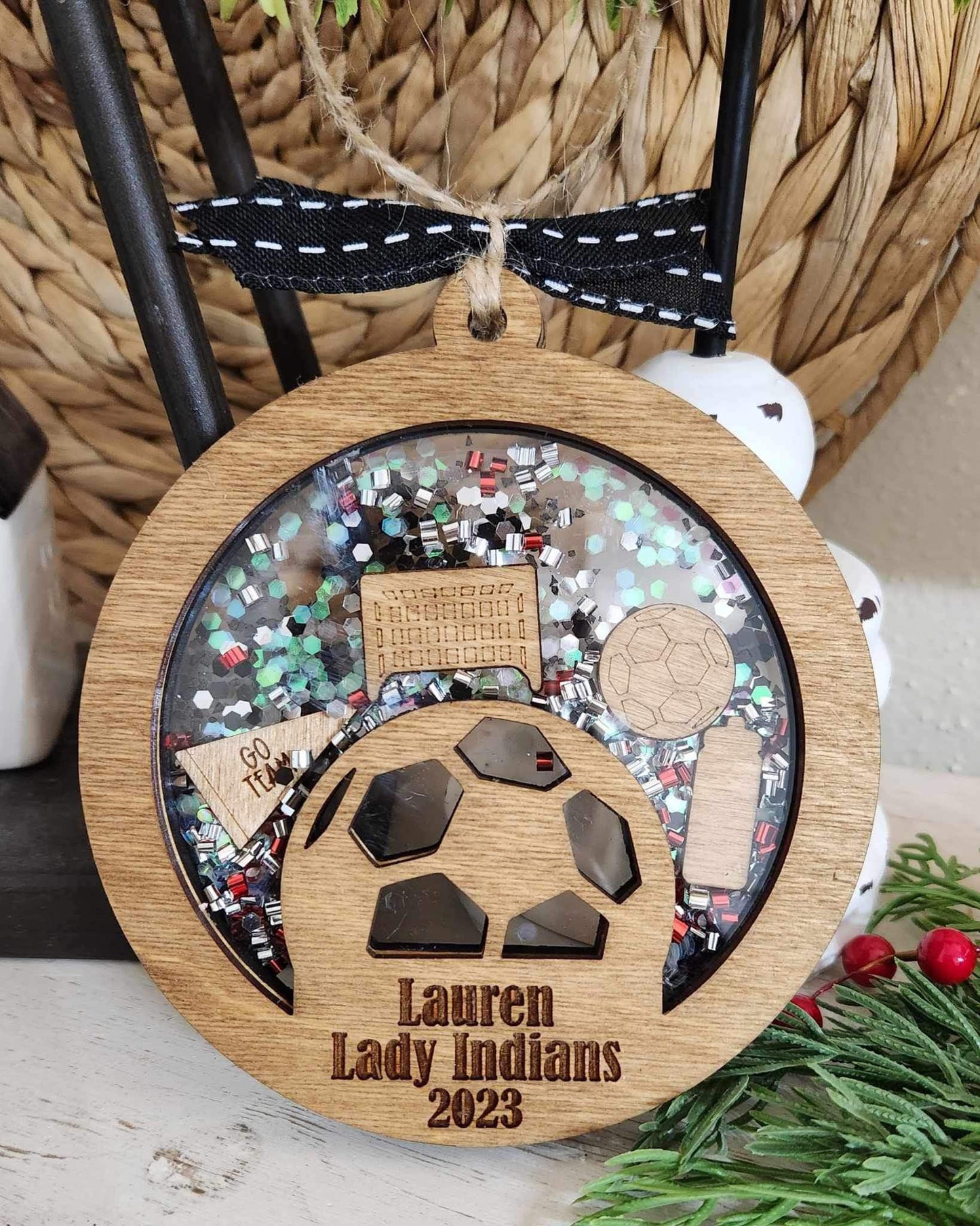 Soccer Shaker Ornament