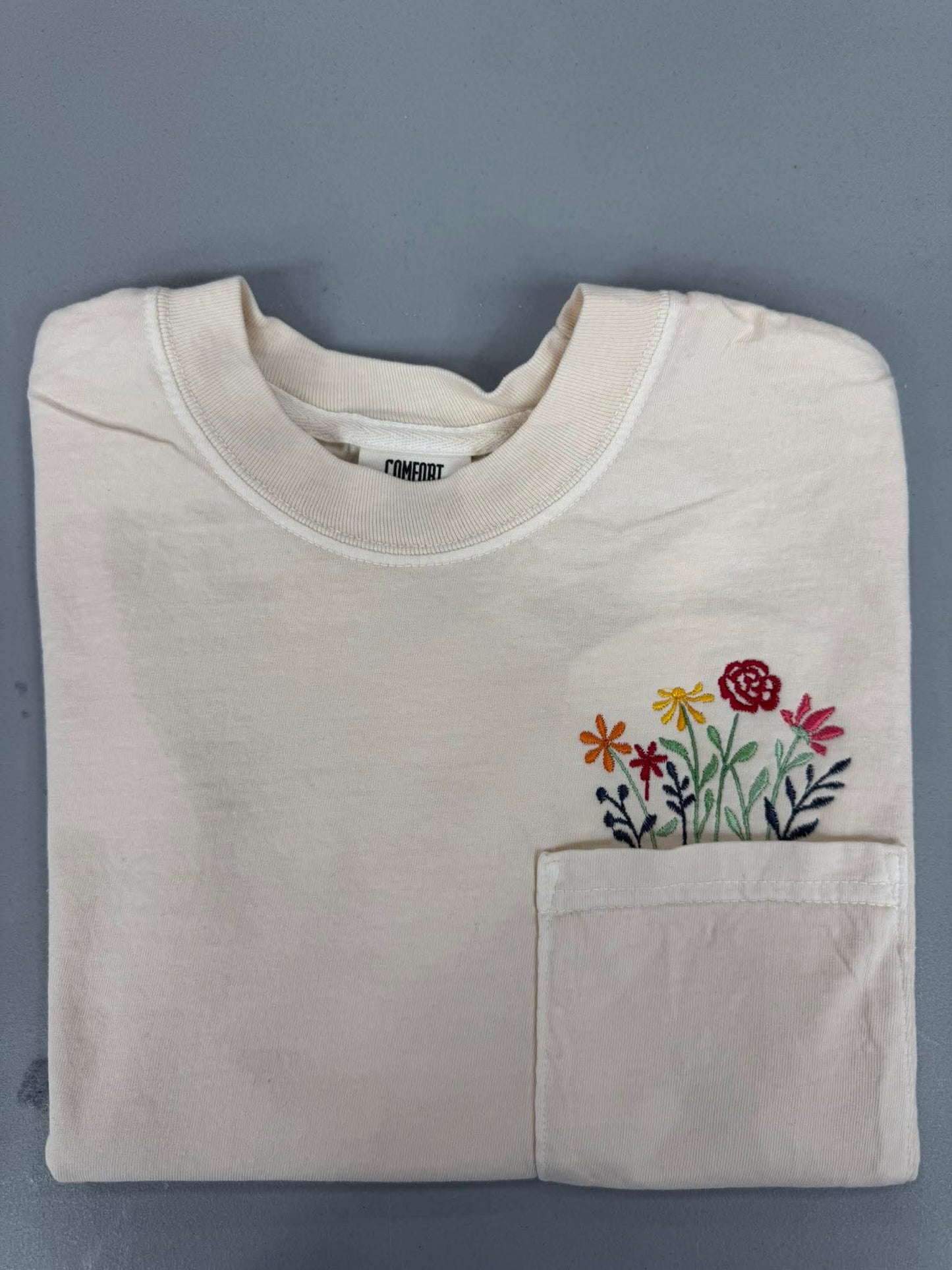 Floral Pocket Embroidery